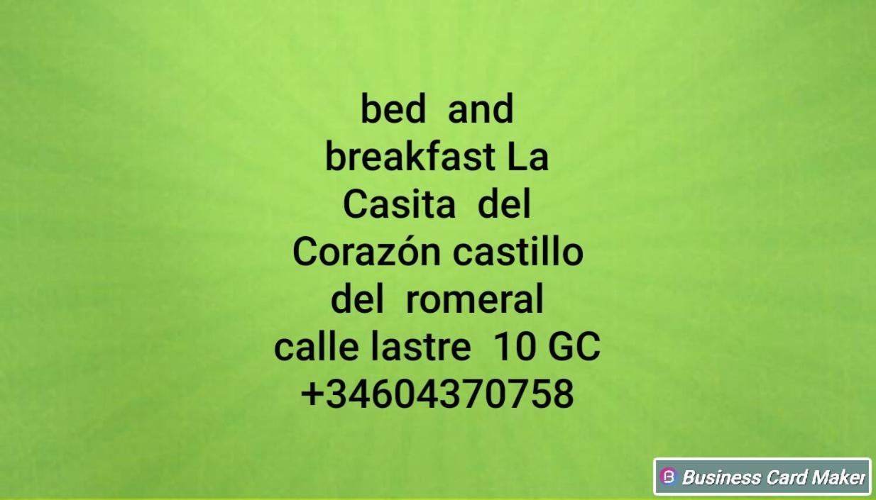 La Casita Del Corazon Acomodação com café da manhã Castillo del Romeral Exterior foto